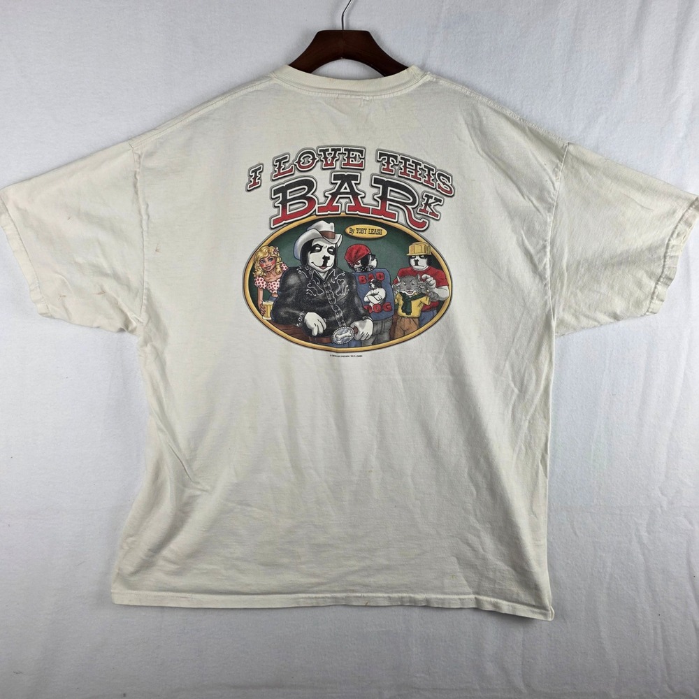 Big Dogs I Love This Bar Toby Keith Graphic T-Shirt Off White Size XL